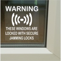 6 x Secure Jamming Locks Window Stickers-Sash Lock Security Warning Signs for House,Home,Flat,Business,Unit,Property-Self Adhesive Vinyl 